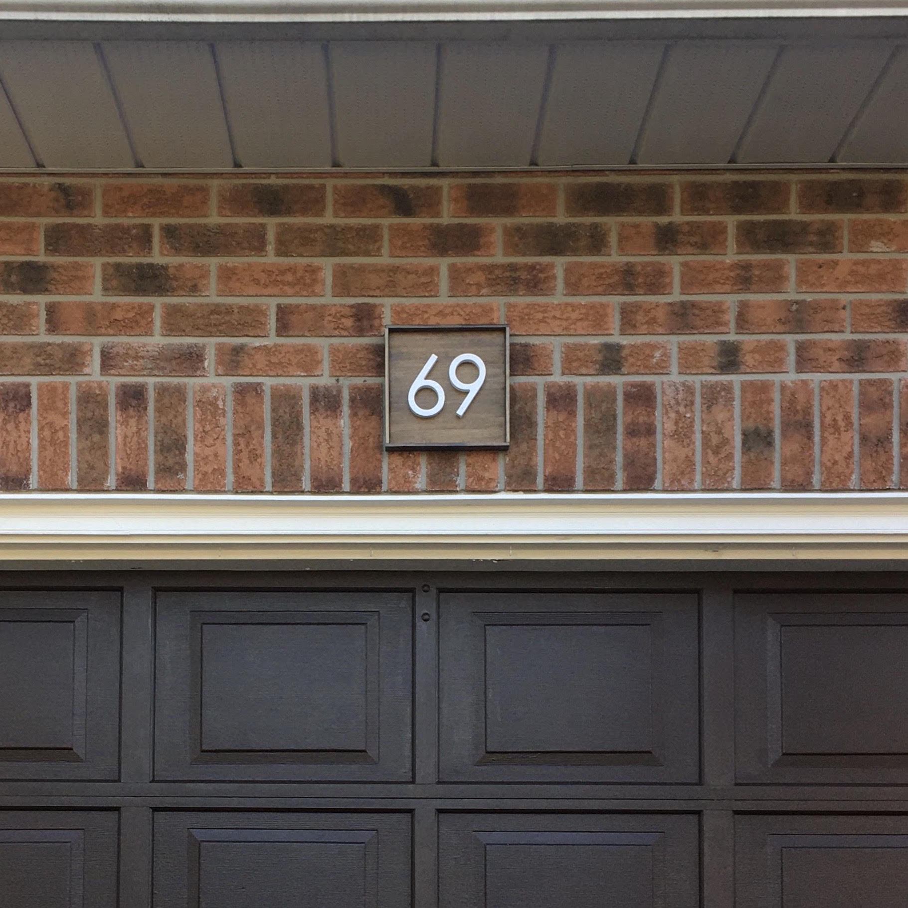 Address Sign with 2 Numbers Address Sign Project Pine Designs Walnut Horizontal 