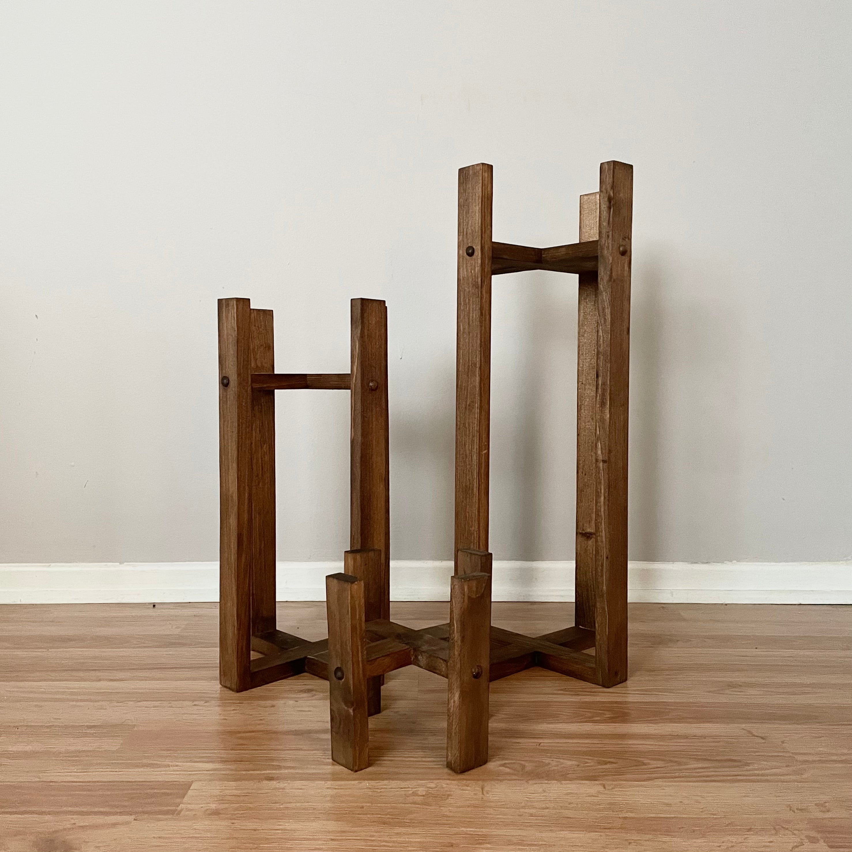 MIX & MATCH: Rustic Stain Plant Stands Project Pine Designs SM + MED+ LG Plant Stands ONLY 